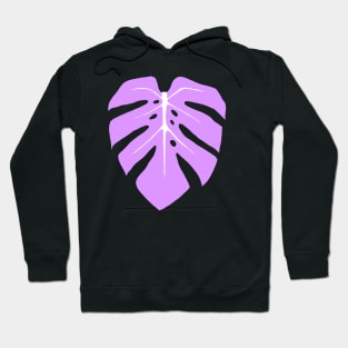 Pastel Purple Monstera Leaf Hoodie